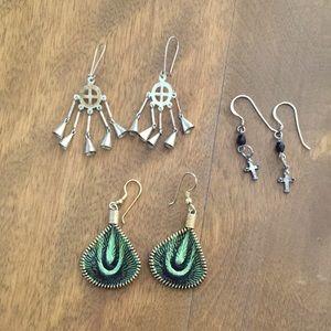 Lot of 3 Pair Dangling Earrings